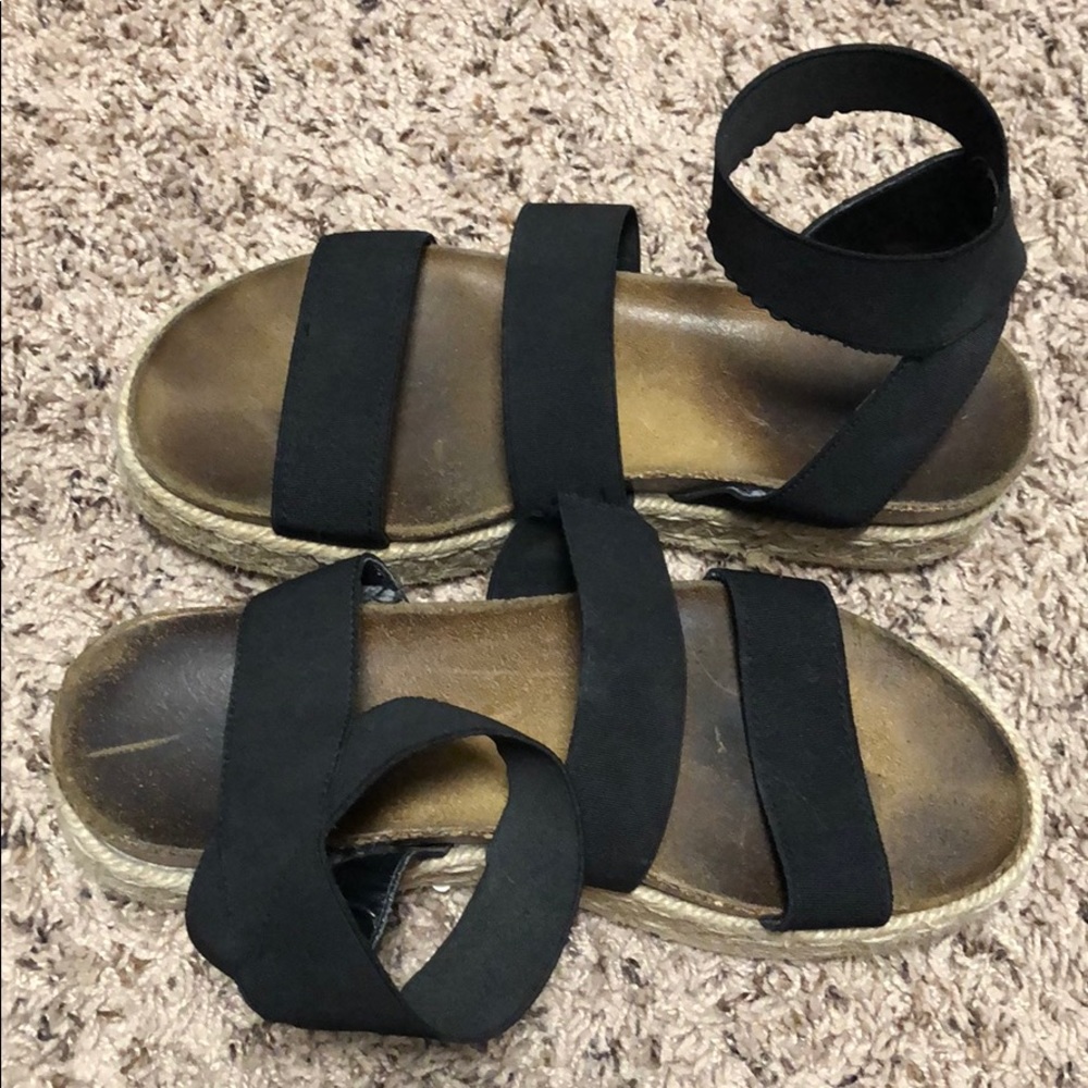 Steve Madden Kimmie black platform sandals